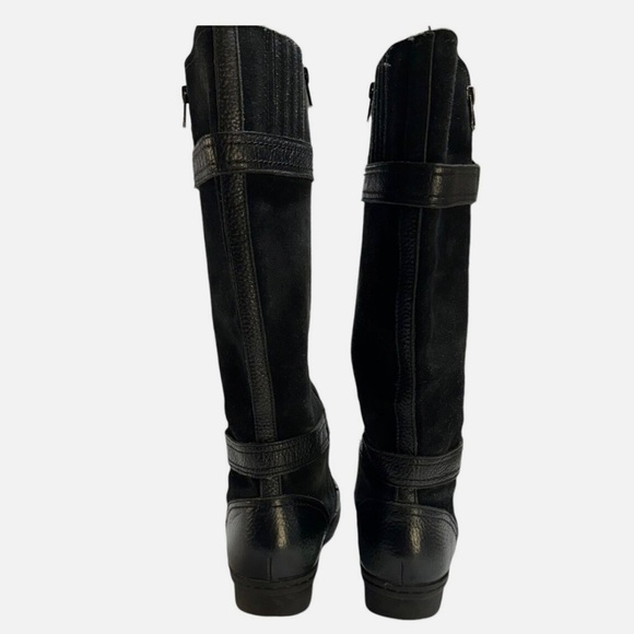 CLARKS Women’s Whistles Whey Black Zip Up Riding Boots Leather & Suede 8.5M - Picture 6 of 13